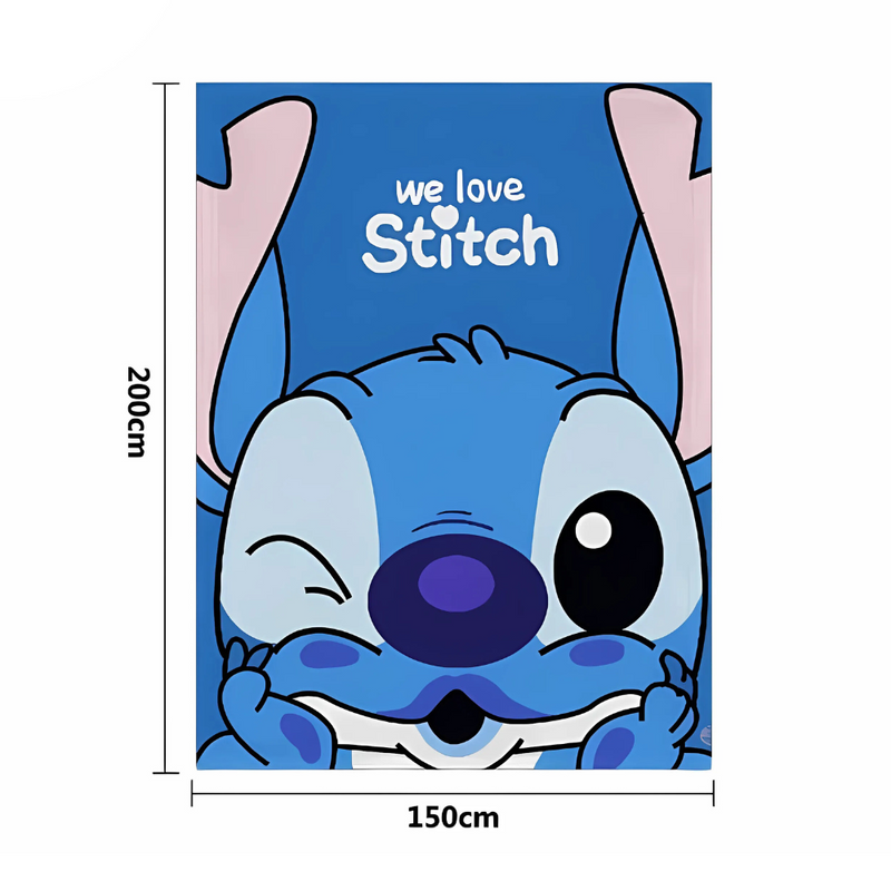 Cobertor de Flanela do Stitch