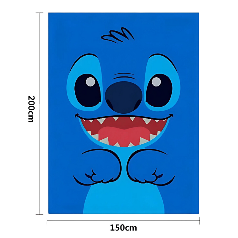 Cobertor de Flanela do Stitch