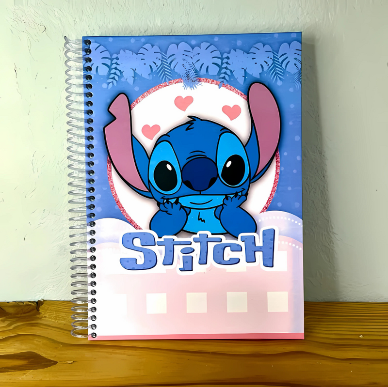 Caderno Universitário De 10 Matérias Stitch Escolar